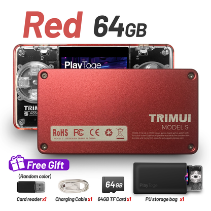 Trimui Model S Handheld Game Console - Ultra Slim, 2-Inch IPS Screen, Super Mini Portable Linux System Card Size Gaming Device for Kids and Adults