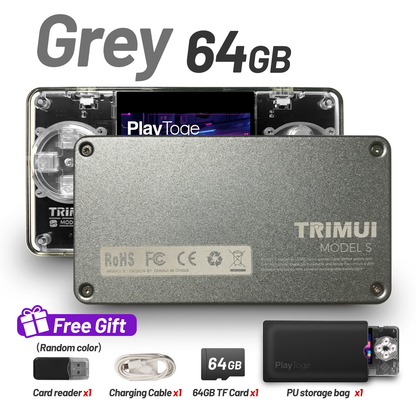 Trimui Model S Handheld Game Console - Ultra Slim, 2-Inch IPS Screen, Super Mini Portable Linux System Card Size Gaming Device for Kids and Adults